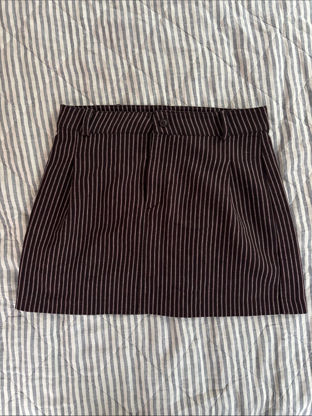 Urban Outfitters Black Pinstripe Mini Skirt Size M
